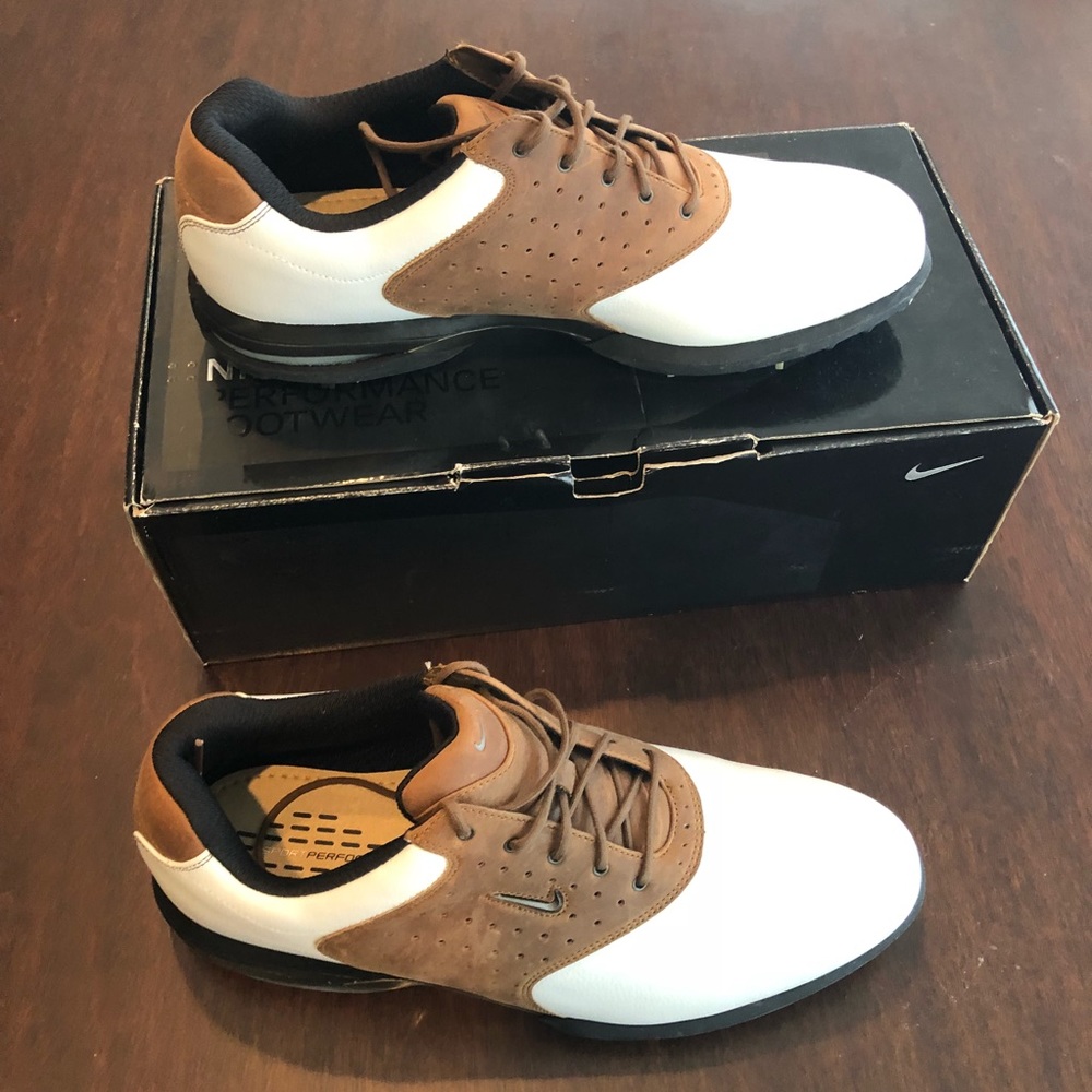 Nike Air Tour Saddle Golf Cleats. Sz 10